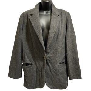 Vintage J.Crew Wool & Cashmere Blend Single Button Blazer - Size 10